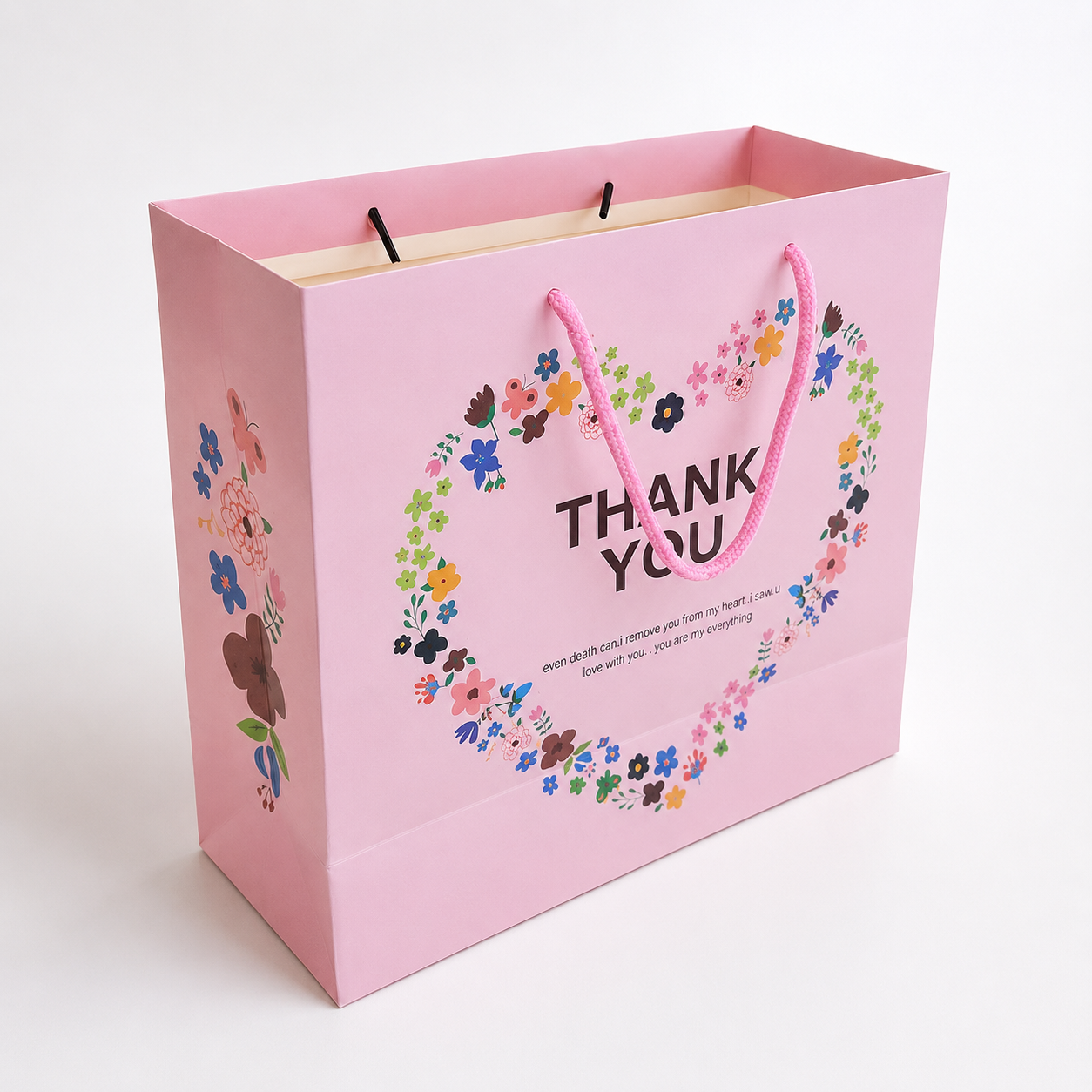 Pink Floral Gift Bag