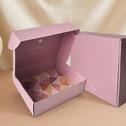 Pink Corrugated Paper Mailer Box