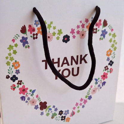 White Flower Gift Bag