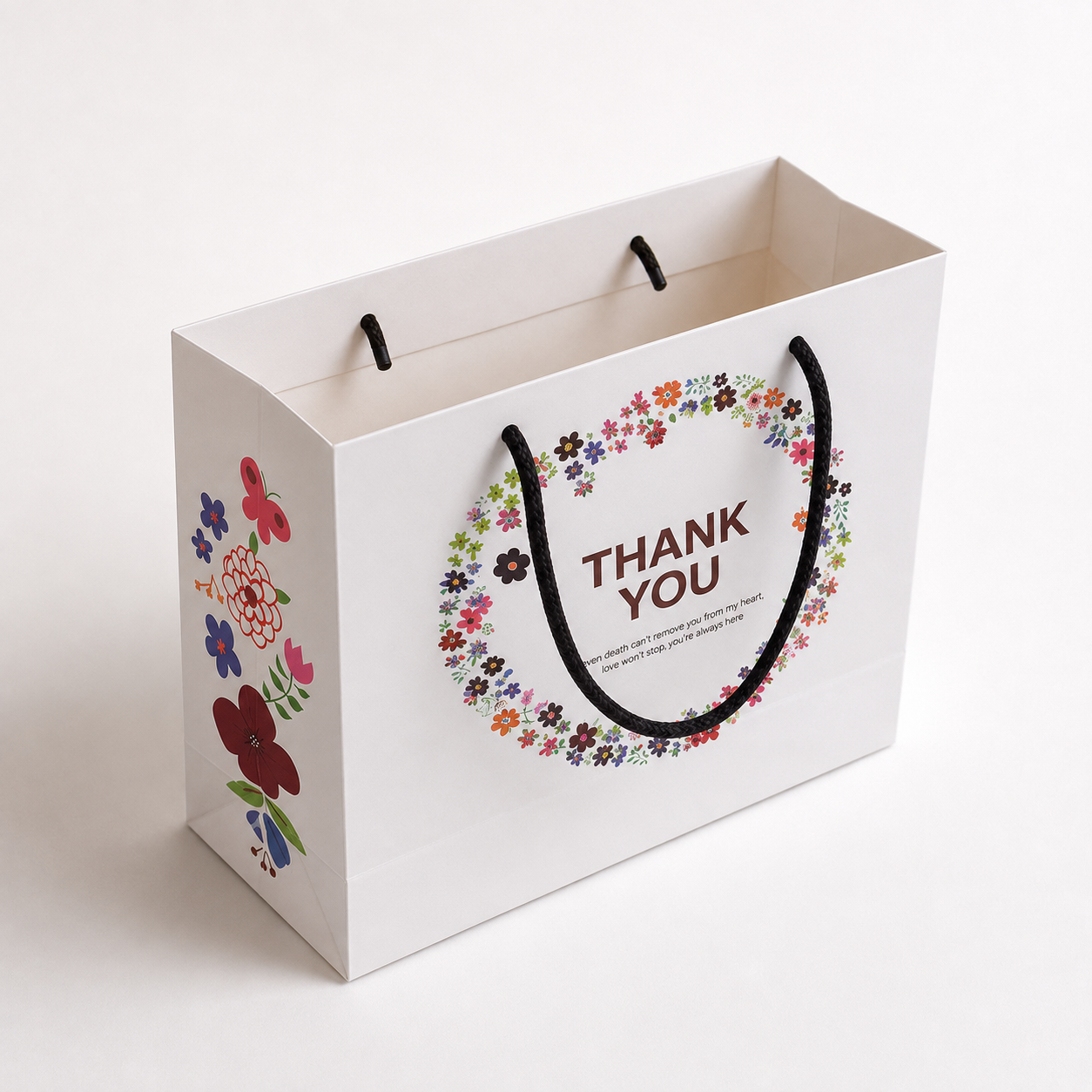 White Flower Gift Bag