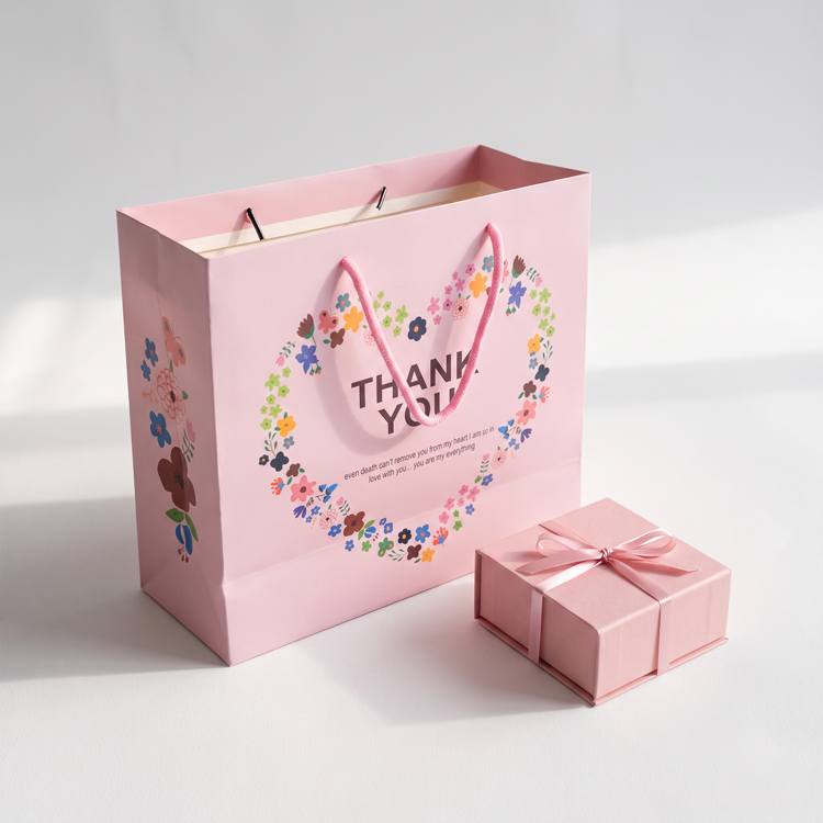 Pink Floral Gift Bag