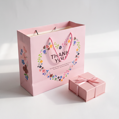 Pink Floral Gift Bag