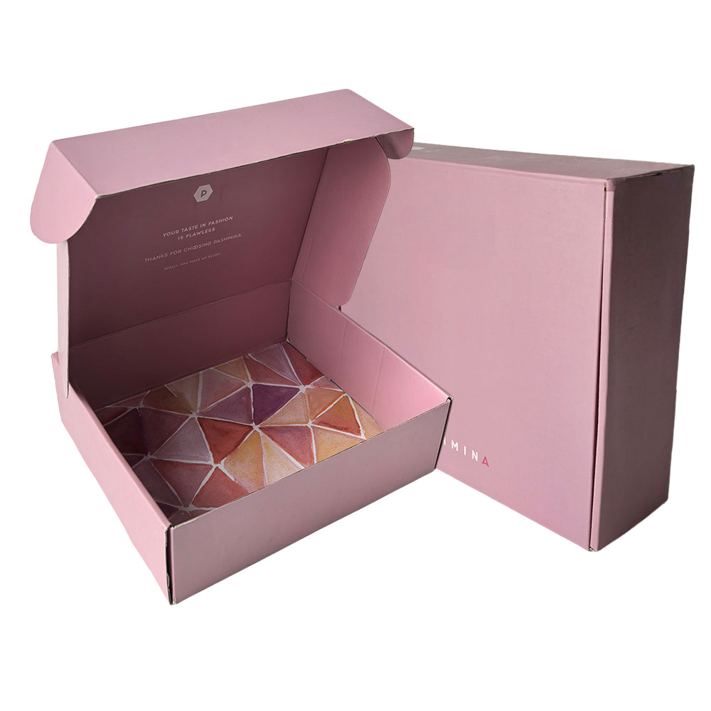 Pink Corrugated Paper Mailer Box